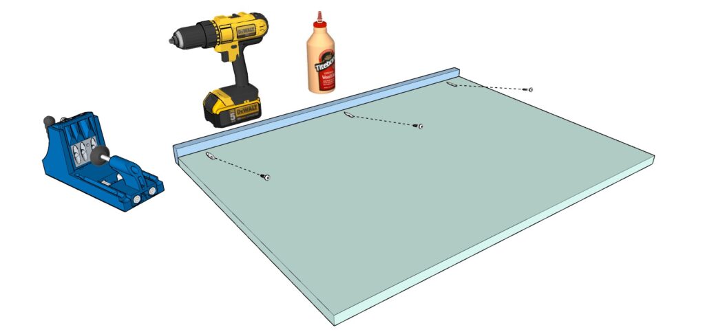 putting together the cabinet adjustable shelf