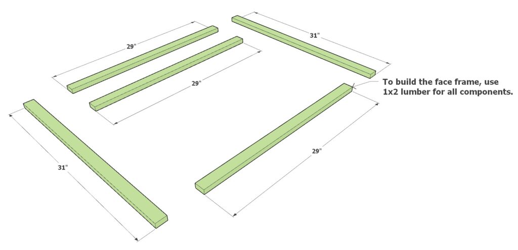 Creating the cabinet face frame