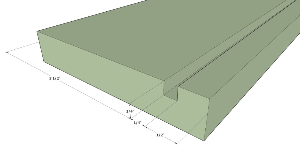 cutting in cabinet drawer groove for drawer bottom