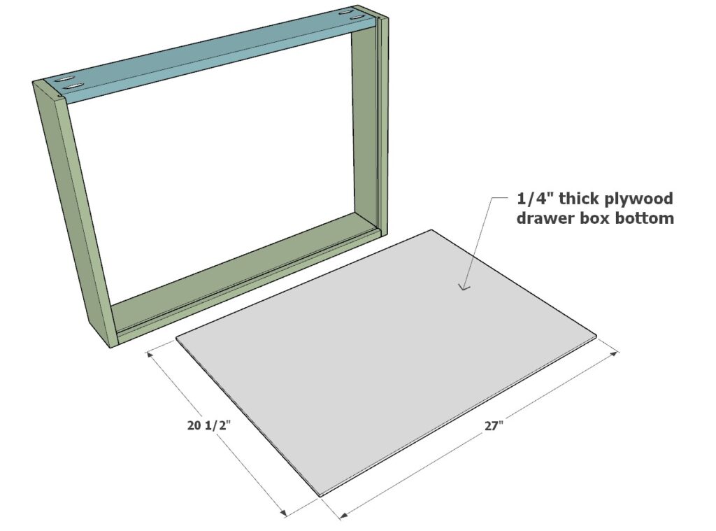 Adding drawer box bottom