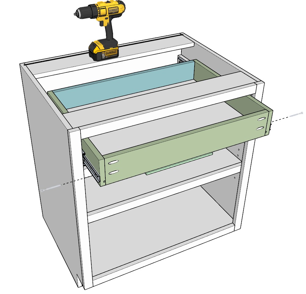 Attaching drawer slides