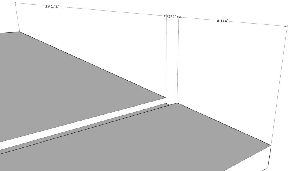 Adding groove to the 3/4" thick cabinet side panels for the cabinet floor board and dado joint