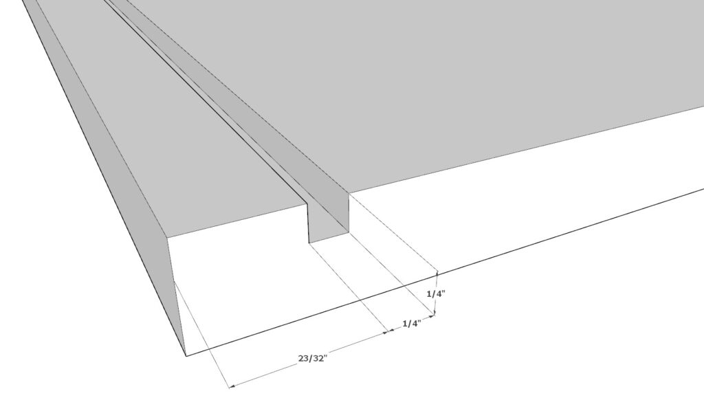 Adding groove to the 1/4" thick cabinet back panel and dado joint