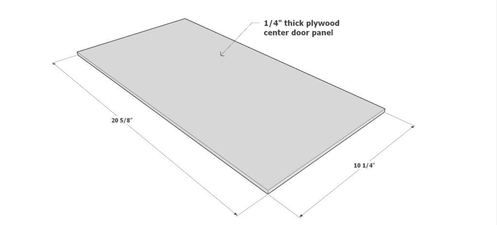 Adding the cabinet door 1/4" insert plywood