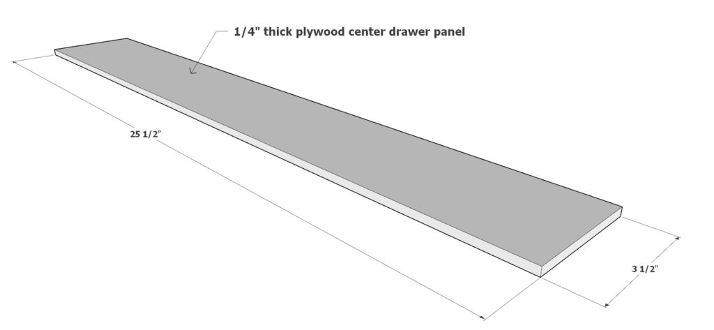 Adding the cabinet drawer 1/4" insert plywood