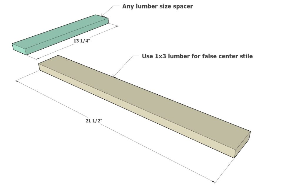 Attaching the false cabinet face frame component