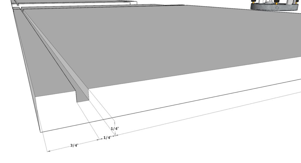 Adding groove to the 1/4" thick cabinet back panel and dado joint