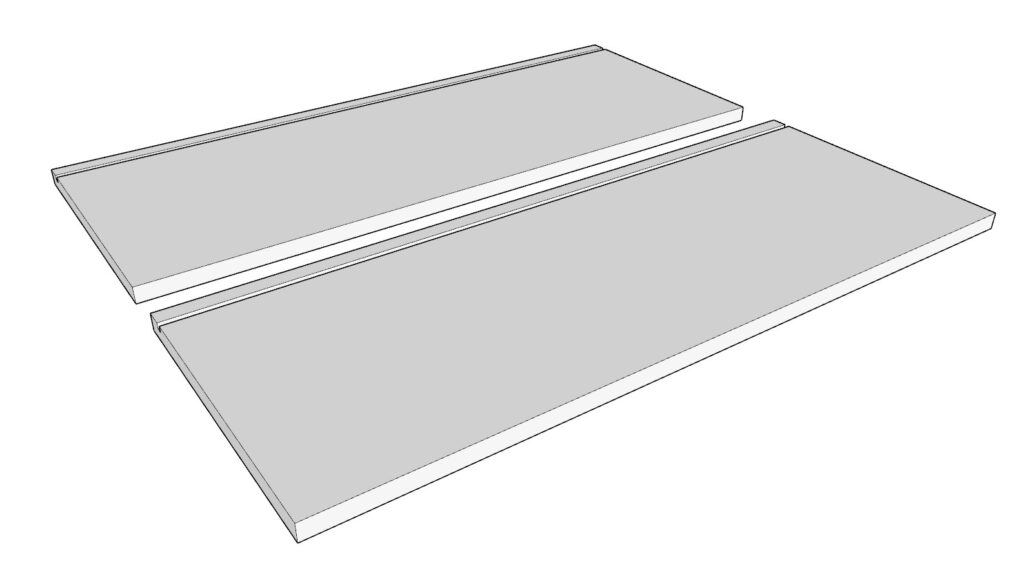 Adding 1/4" groove to the cabinet floor board for the cabinet backing