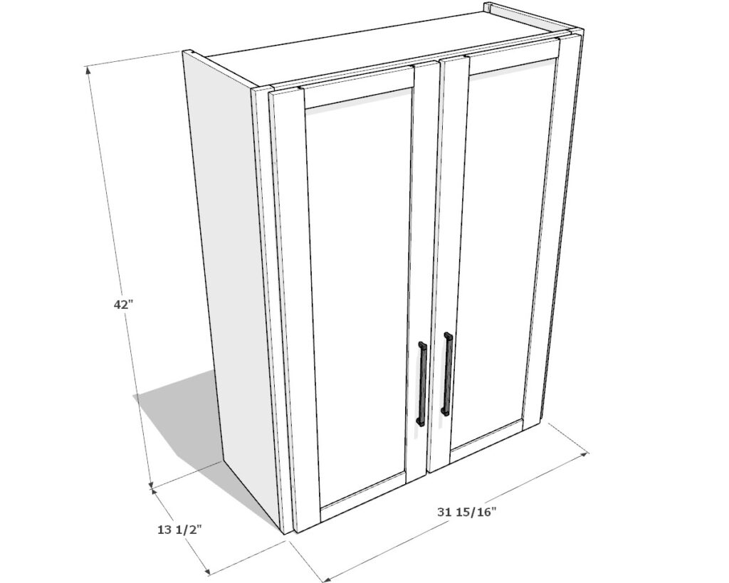 DIY wall cabinet dimensions