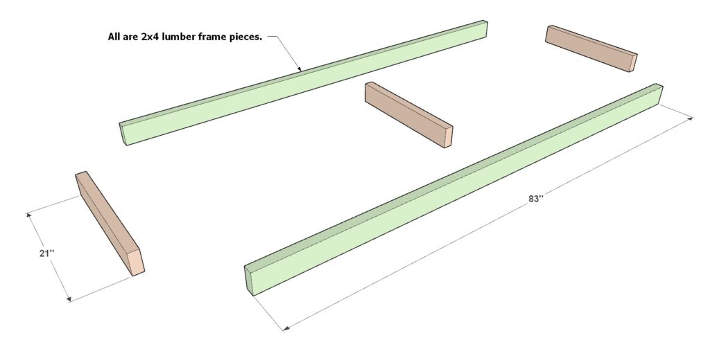 creating the frame of the 27 gallon garage shelf