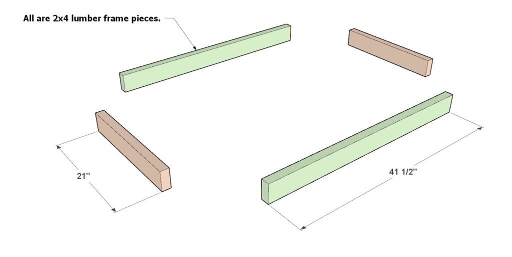 creating the frame of the 27 gallon garage shelf