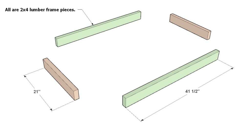 creating the frame of the 27 gallon garage shelf