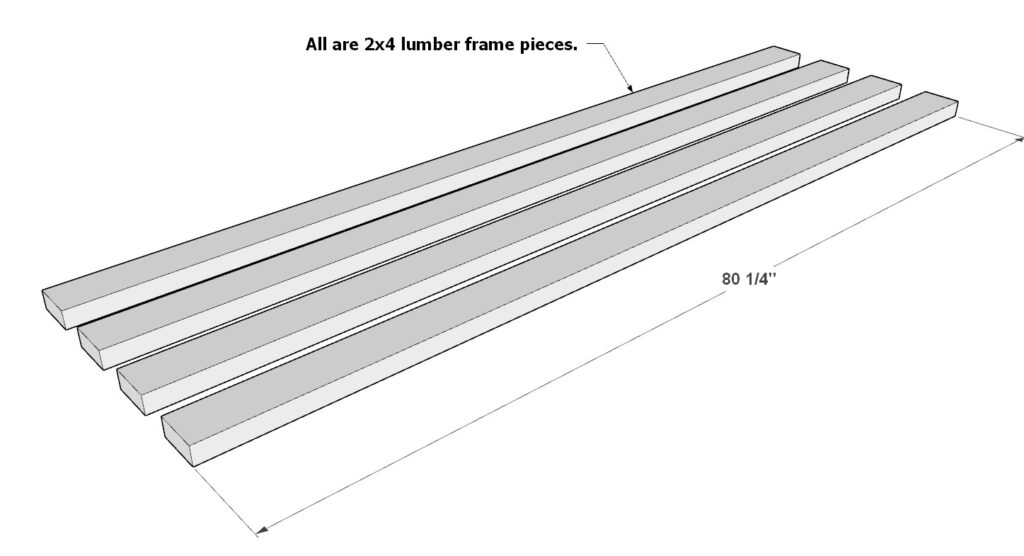 Adding the garage shelf legs