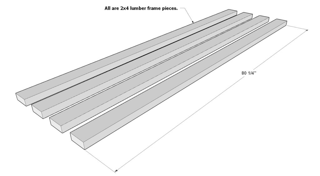 Adding the garage shelf legs