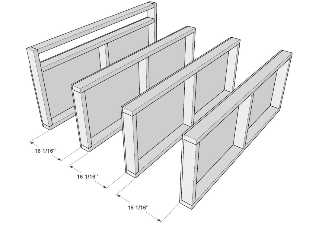 incorporating the garage shelf legs with the garage shelves