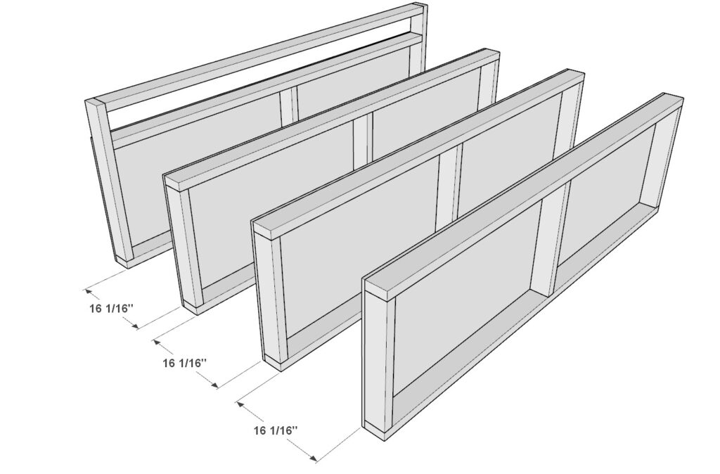 incorporating the garage shelf legs with the garage shelves