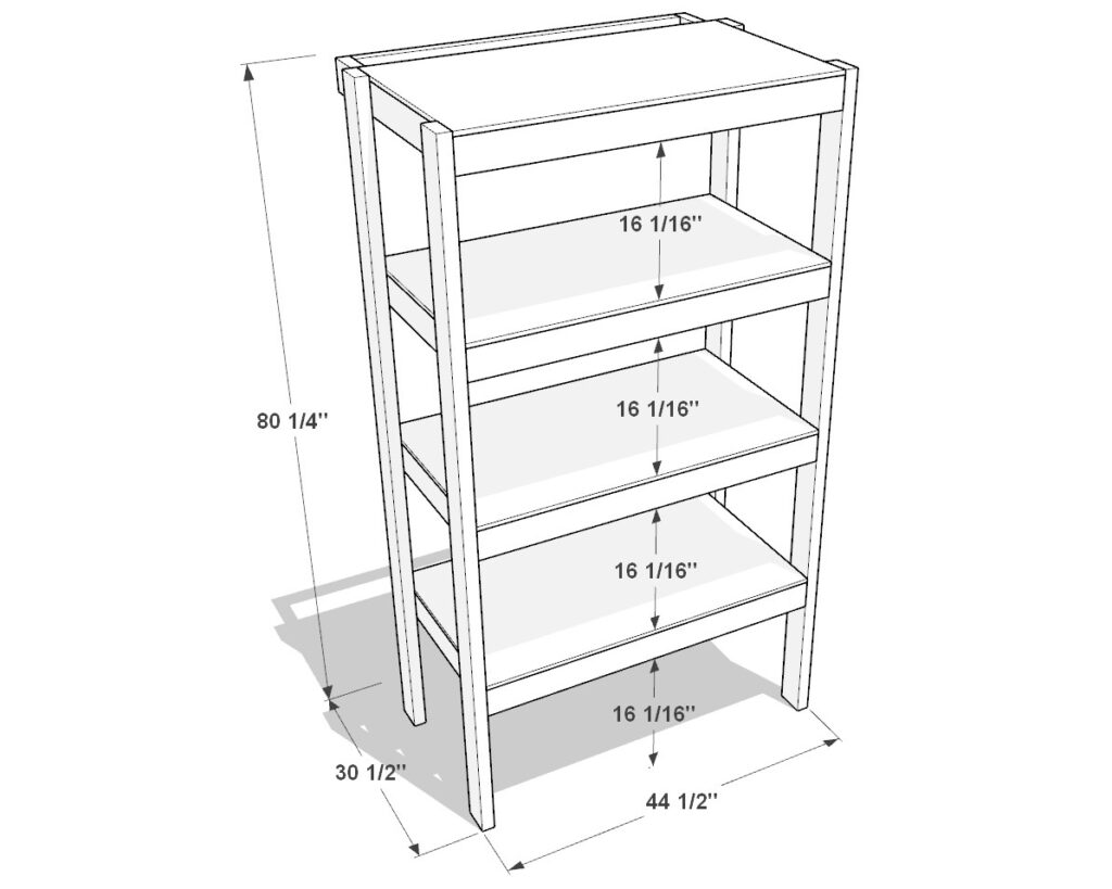 27 gallon garage shelf plan dimensions