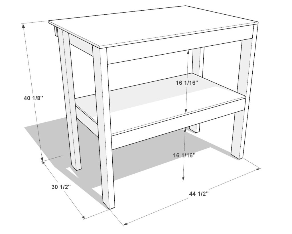 27 gallon garage shelf plan dimensions