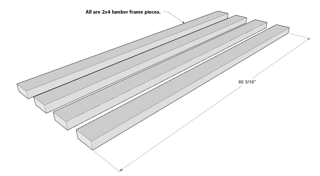 Adding the garage shelf legs