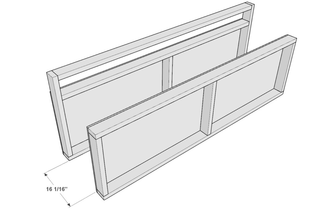 incorporating the garage shelf legs with the garage shelves