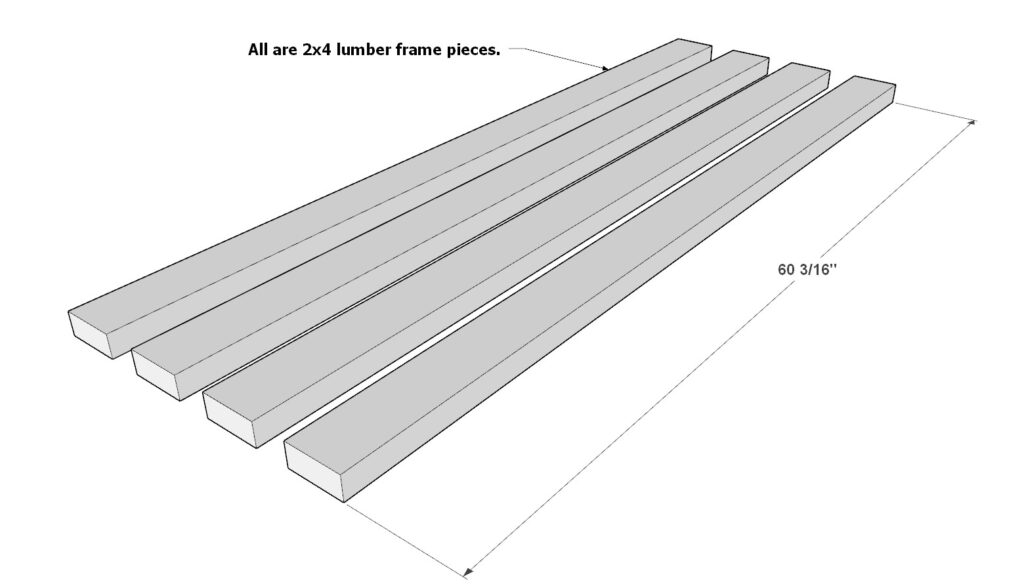 Adding the garage shelf legs