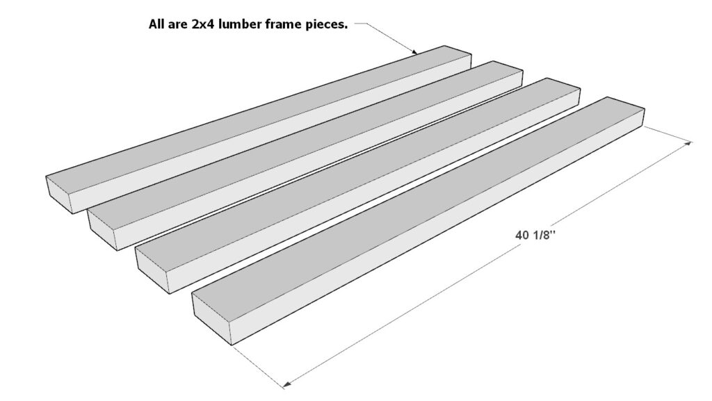 Adding the garage shelf legs