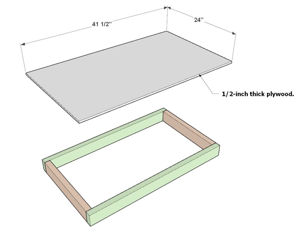 Adding the plywood sheet to the garage shelf