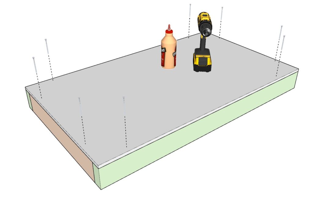 making three identical garage shelf units