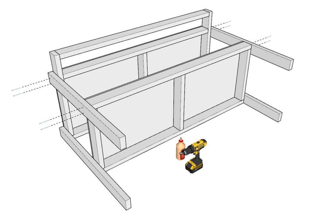 incorporating the garage shelf legs with the garage shelves