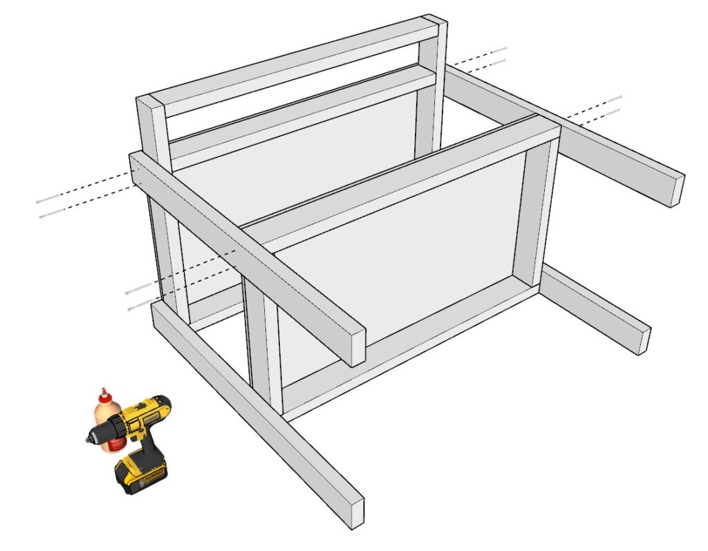 incorporating the garage shelf legs with the garage shelves