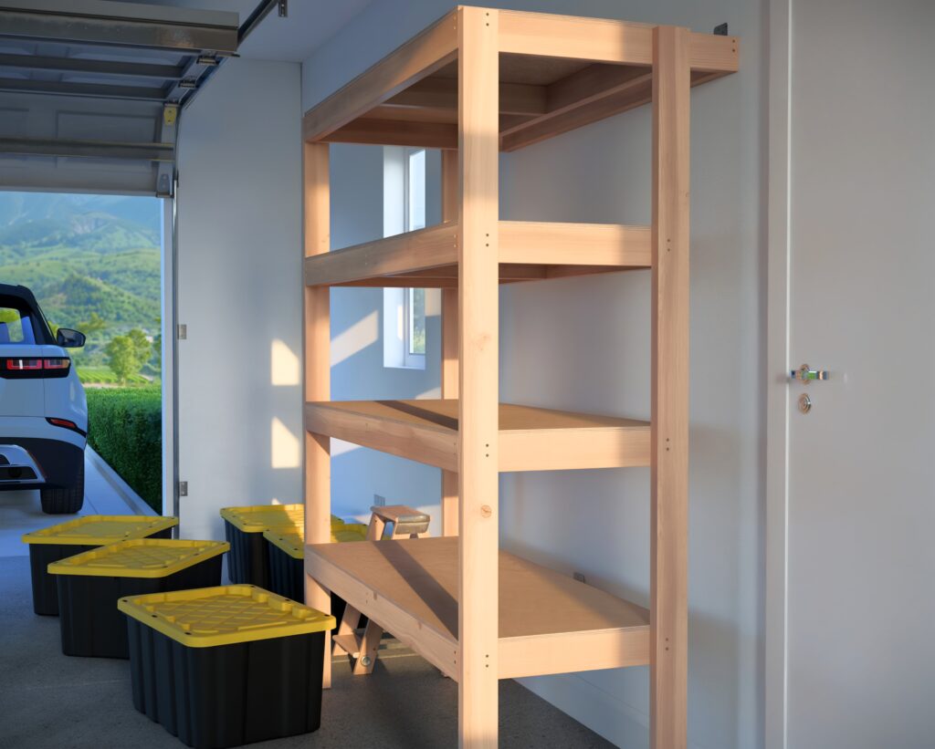 DIY Garage Shelving for 27-Gallon Totes – 3 Wide x 5 Tall Configuration - Image 6