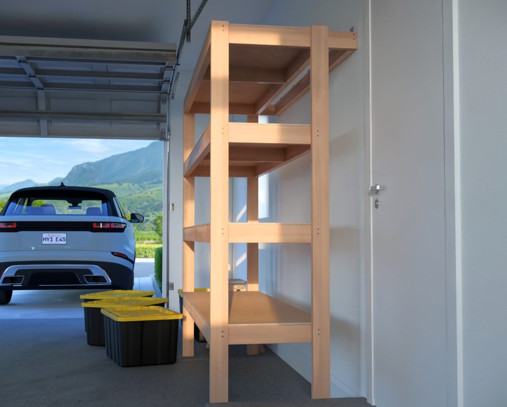 DIY Garage Shelving for 27-Gallon Totes – 4 Wide x 5 Tall Configuration - Image 7