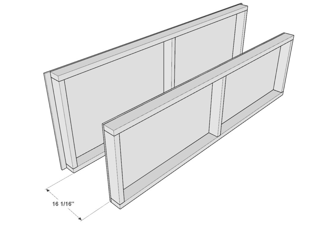 incorporating the garage shelf legs with the garage shelves