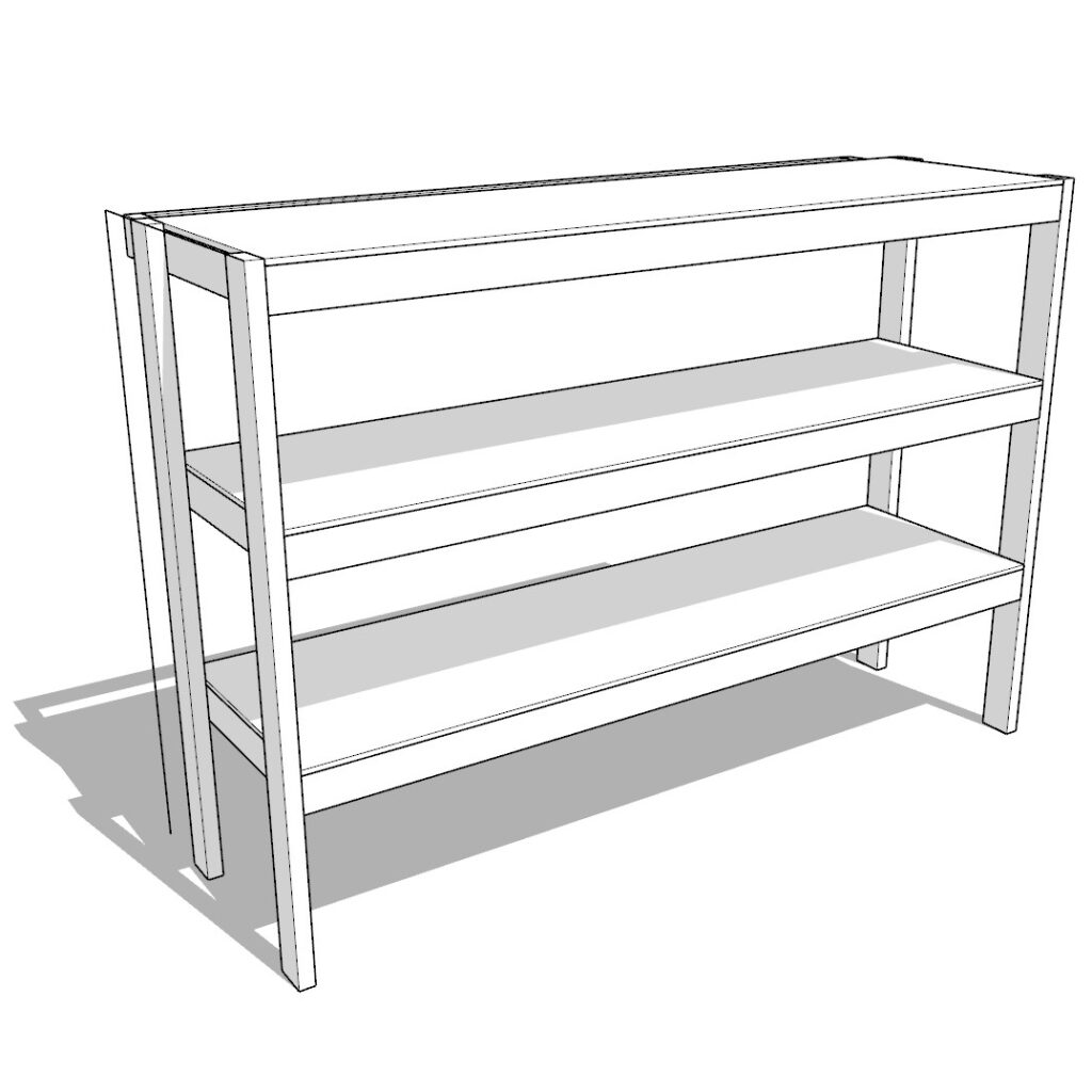 27 gallon garage shelf plan