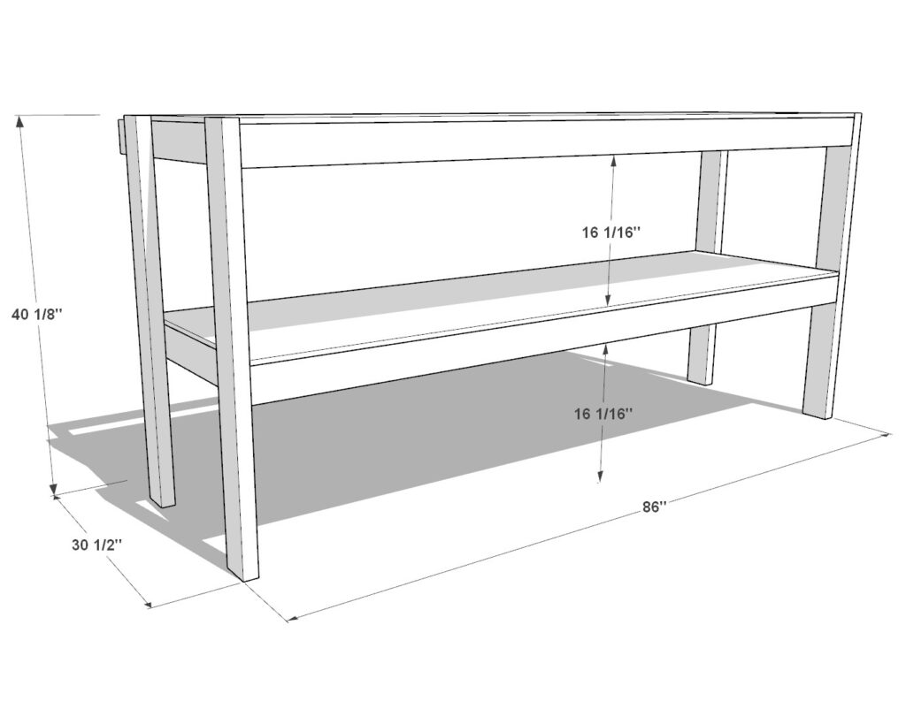 27 gallon garage shelf plan dimensions