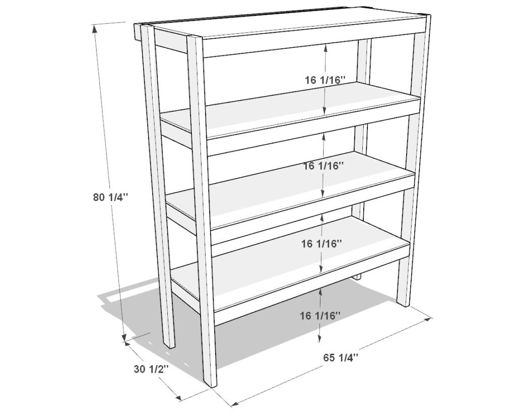 27 gallon garage shelf plan dimensions