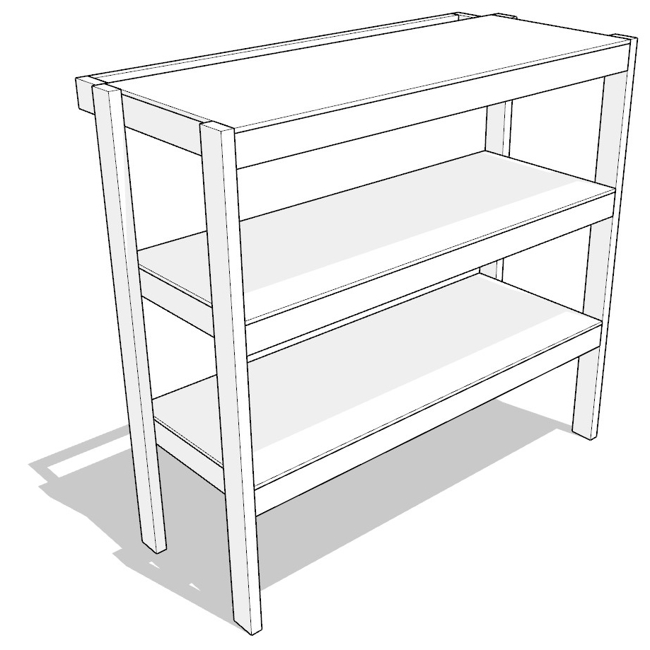 27 gallon garage shelf plan