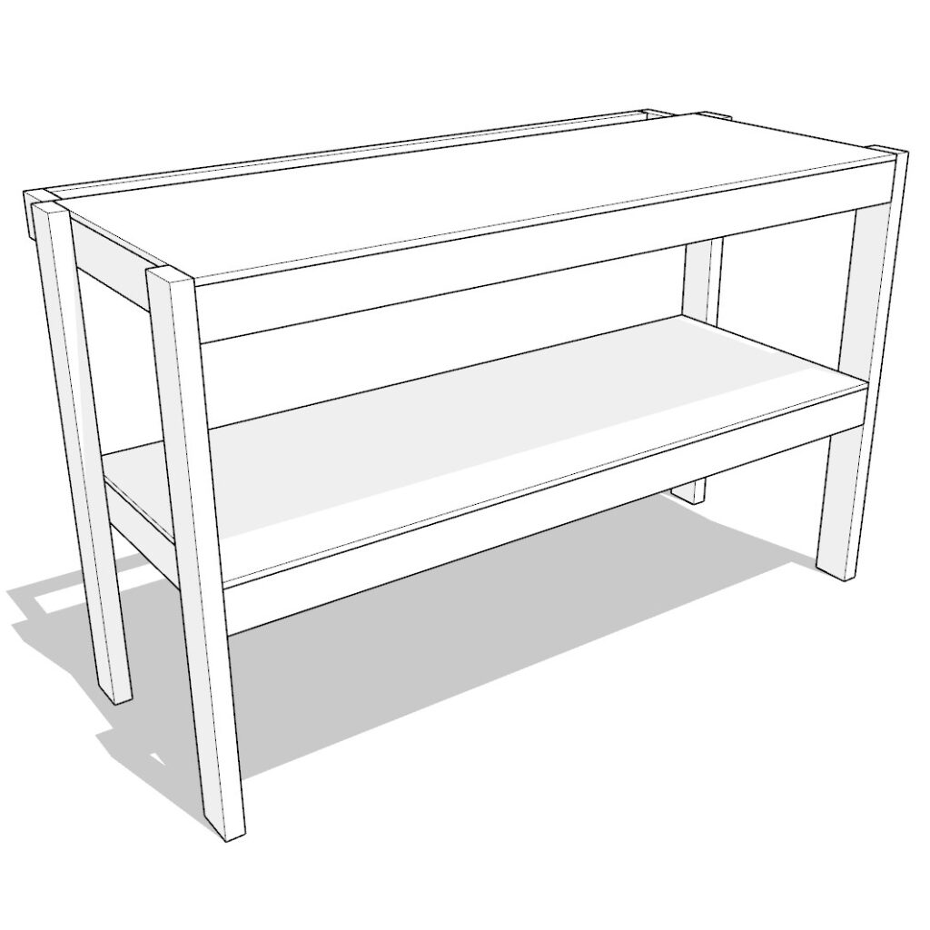 27 gallon garage shelf plan