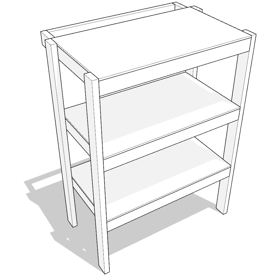 27 gallon garage shelf plan