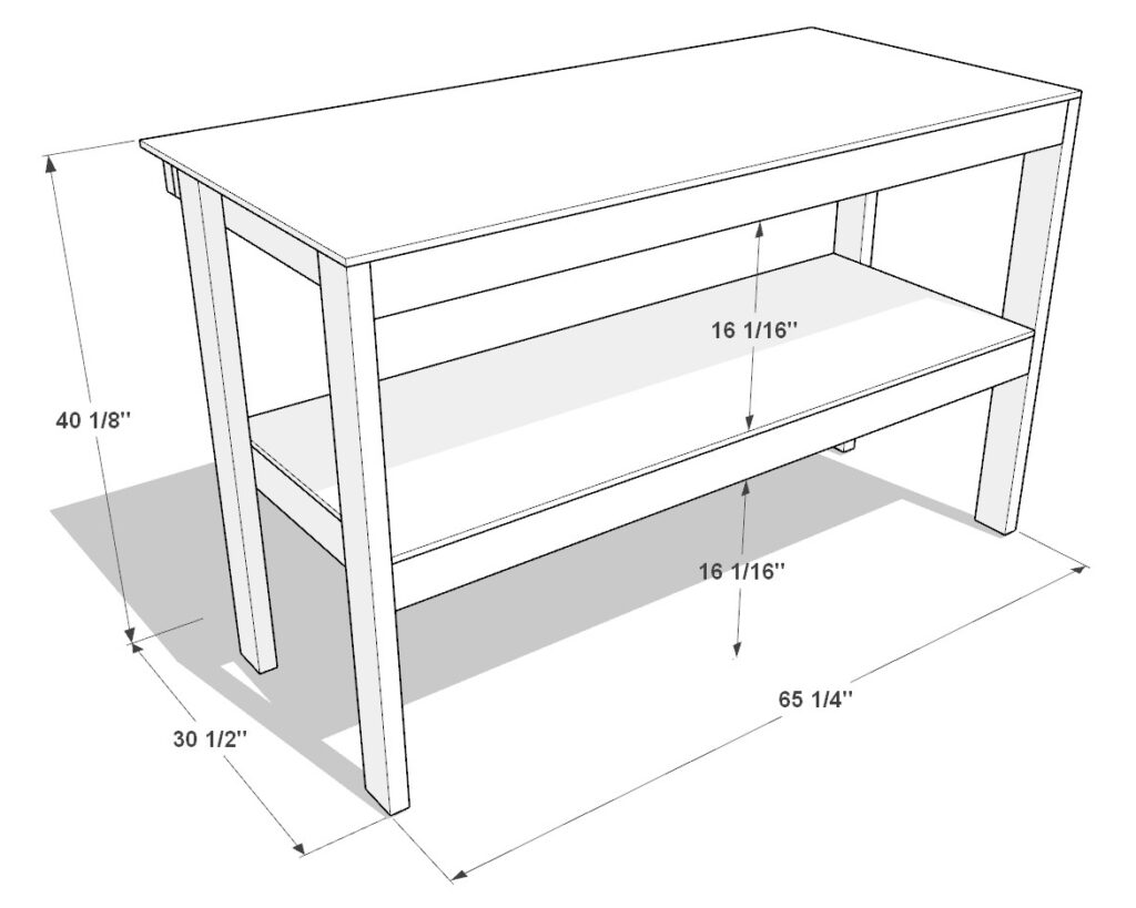 27 gallon garage shelf plan dimensions