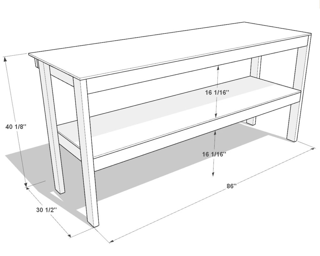 27 gallon garage shelf plan dimensions