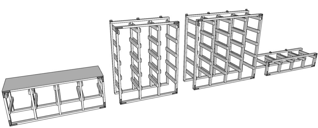 Different rack components