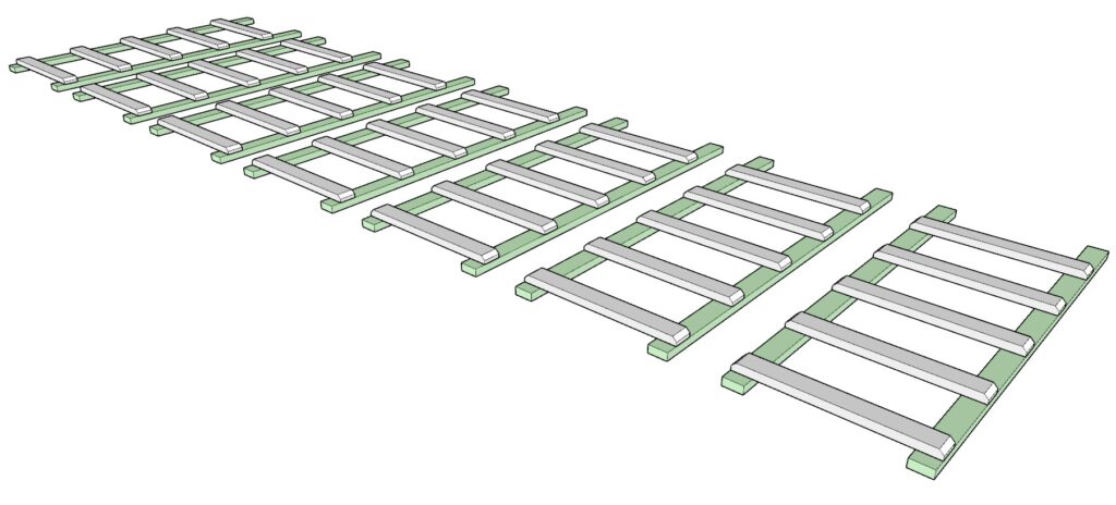 27 gallon tote rack ladder structure construction