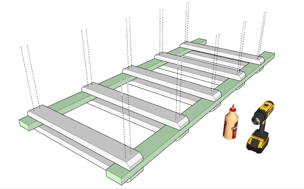 27 gallon tote rack ladder structure construction