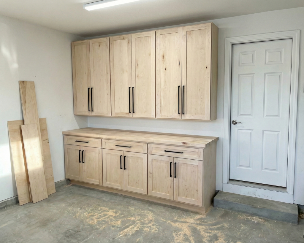 DIY Garage Wall and Base Cabinets Plan PDF: Shaker Doors, Step-by-Step Build Guide