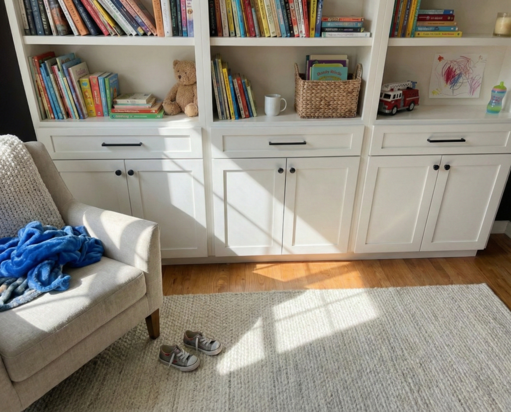 DIY Built-In Bookshelves Plan PDF: Floor-to-Ceiling with Cabinet Doors ...