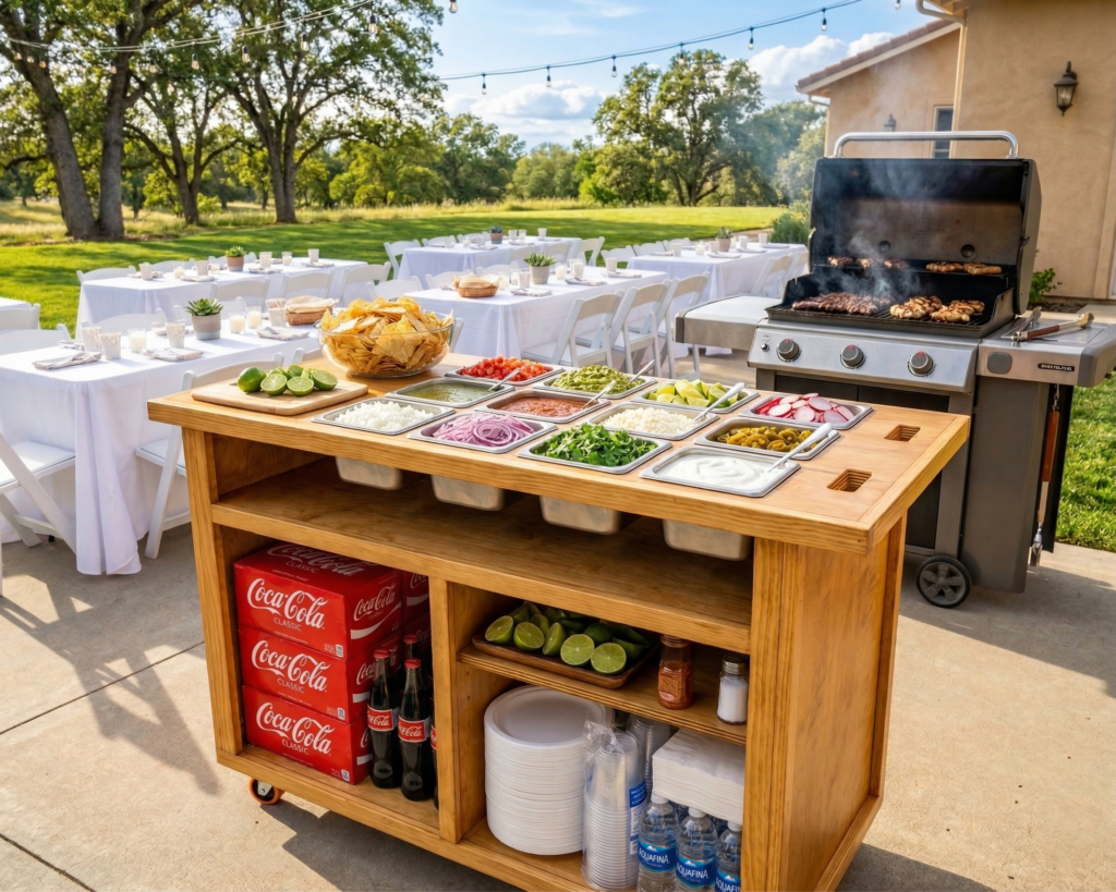 DIY Rolling Grazing Cart Plan PDF: 12 Pan Inserts, Open Storage Shelving