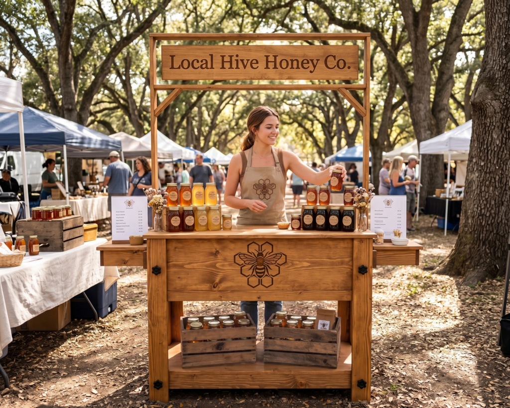 DIY Coffee Cart & Lemonade Stand Plan PDF: Portable Market Stand